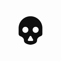 skull bone dead icon sign vector