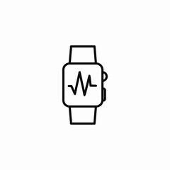 square watch icon sign vector