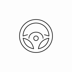 steering wheel icon sign vector