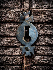background door lock and iron piece, round ornament