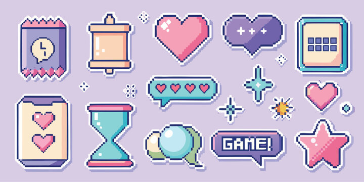 Game over screen featuring colorful speech bubbles and bold text signaling the end of the game..eps