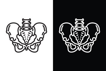 Pelvis icon isolated vector icon illustration on white background.