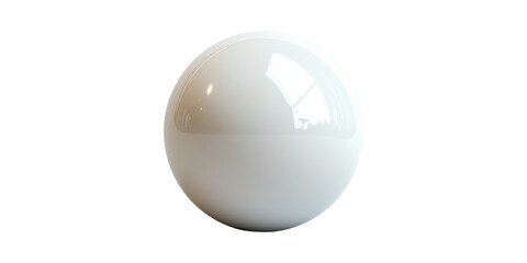 Glossy Sphere. Minimalist Design And Modern Aesthetic Isolated On Transparent Background.