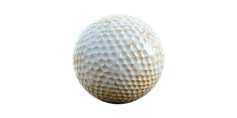 Fototapeta premium Golf Ball With Rusty Texture. Symbolizes Aging And Weathering In Sports Equipment Isolated On Transparent Background