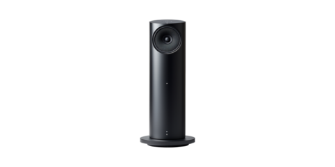 Sleek Black Tower Speaker. Modern Audio Technology For Home Entertainment Isolated On Transparent Background