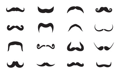 Set of moustache icons. vector mustache set. set of mustache vector