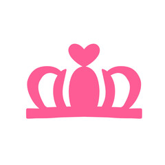 women's day pink crown vector