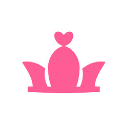women's day pink crown vector
