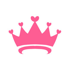 women's day pink crown vector