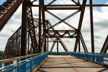 The historic Chain of Rocks Bridge