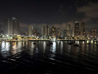Fototapeta premium American night. Lights of the big city
