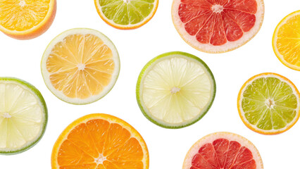 set of citrus fruits