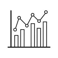 Line graph icon for data visualization and trend analysis