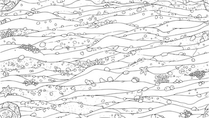 Closeup view of undulating sedimentary layers with varying grain sizes and subtle stratification