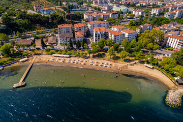 Karamursel, Kocaeli, Turkey. Karamursel is a town and district located in the province of Kocaeli. Aerial shot with drone.