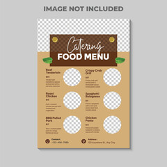 Catering Food Menu Poster with Delicious Dishes