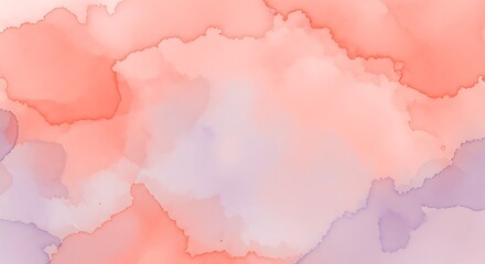 Obraz premium Abstract watercolor background with peach pink and lavender hues creating a soft and dreamy texture