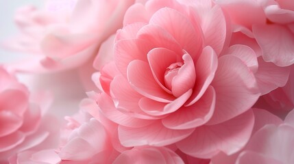 Obraz premium Captivating pink rose blooms serene garden setting floral photography soft lighting close-up view beauty in nature