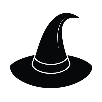 witch hat silhouette vector illustration