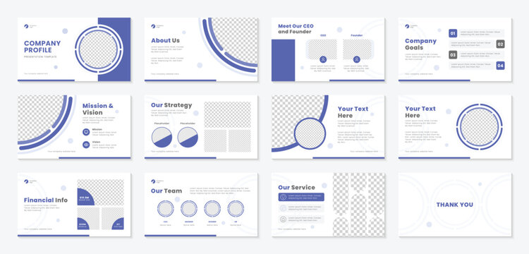 Minimal business company profile presentation template design, and pitch deck slide template or sales guide slider, multipurpose template for presentation slide, flyer leaflet, and brochure.