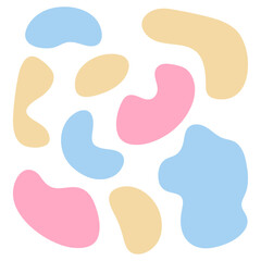 Different abstract shapes for design Curved form