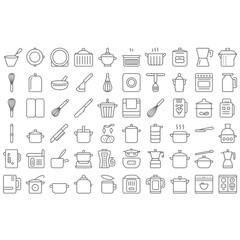 Kitchenware cooking utensils and appliances vector