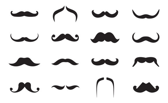 mustache collection set. set of mustaches. Mustache icon collection