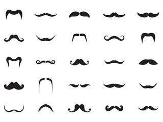 set of mustaches. set of mustache vector. set of mustache