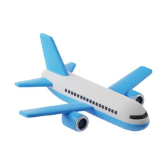 Fototapeta premium A blue and white airplane toy with a black background
