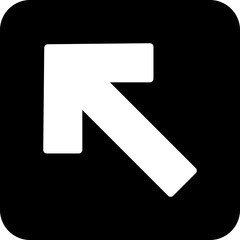 Arrow Up Left Vector Icon Design