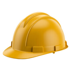 Fototapeta premium Yellow hard hat safety equipment on black background