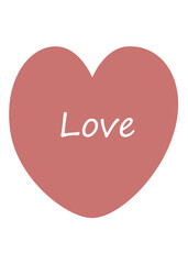 Abstract Heart Illustration – Minimal Love Symbol on White Background