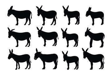 A repeating pattern of silhouetted brahman cattle with prominent horns against a white background
