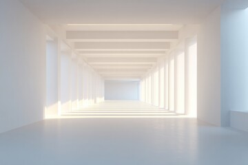 Fototapeta premium capture minimalistic expansive space with clean lines focusing on visual extension of environment