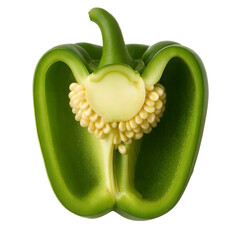 green bell pepper isolated