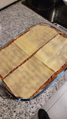 proceso relleno lasagna bolognesa, lasaña boloñesa
