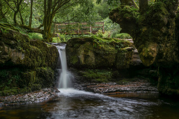 Bridge and waterfall