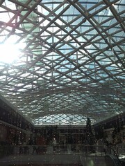 the roof of a building