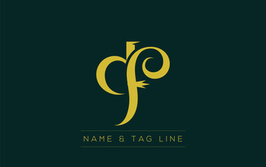 DF logo design. A sophisticated, minimalistic logo design featuring golden stylized typography,  perfect for branding concepts emphasizing luxury, professionalism, and contemporary aesthetics.