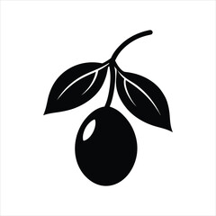 Goji Berry Silhouette Line Art Vector