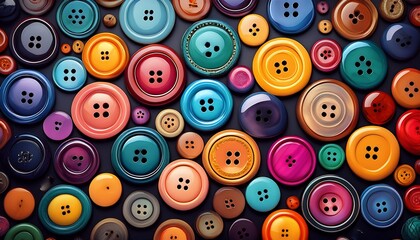 Fototapeta premium colorful buttons on a black background