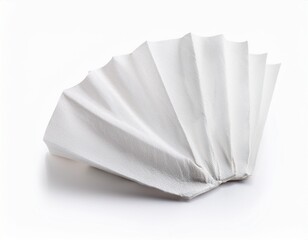 white color coffee filter on white background
