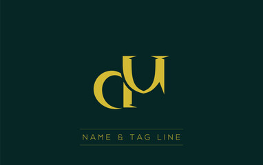 DU logo design. A sophisticated, minimalistic logo design featuring golden stylized typography,  perfect for branding concepts emphasizing luxury, professionalism, and contemporary aesthetics.
