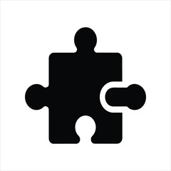 Silhouette Puzzle Piece Symbol Clipart
