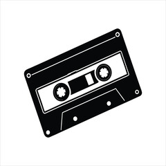 Obraz premium Vintage Audio Cassette Tape Illustration