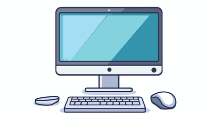 Modern Computer Setup with Monitor, Keyboard, and Mouse for Professional Use