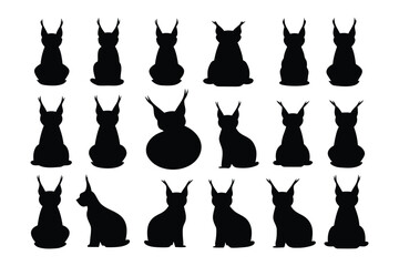 Collection of silhouetted gorillas in various poses demonstrating strength and aggression