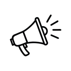 Megaphone icon vector symbol for mobile apps and website UI designs