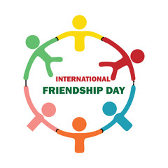International friendship day Human Solidarity banner of happy friend
