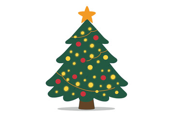 Obraz premium Vector graphic of a christmas tree background for new year and xmas